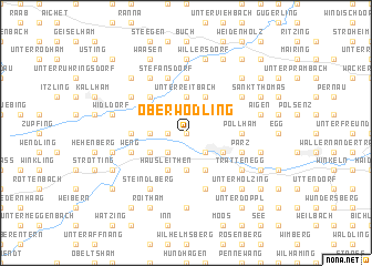 map of Oberwödling