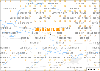 map of Oberzeitldorn