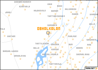 map of Obhal Kalān