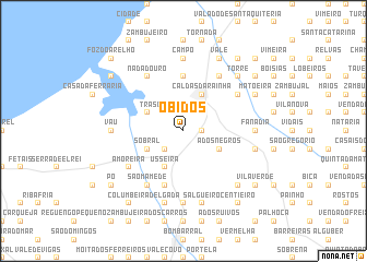 map of Óbidos