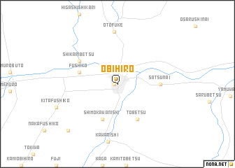 map of Obihiro