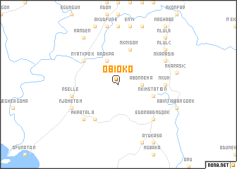 map of Obioko