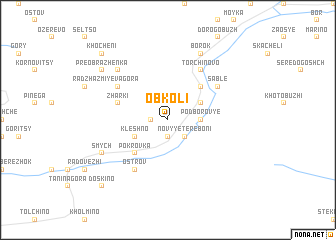 map of Obkoli