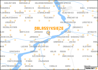 map of Oblassy Księże