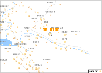 map of Oblatno