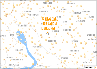 map of Obljaj