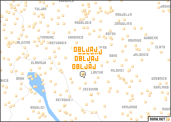 map of Obljaj