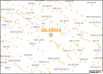 map of Oblo Brdo