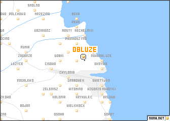 map of Obłuże