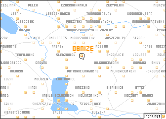 map of Obniże