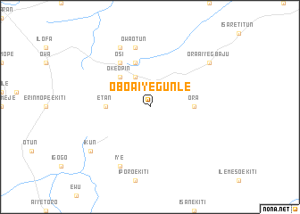 map of Obo Aiyegunle