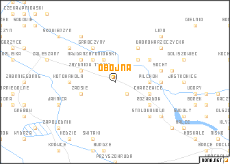 map of Obojna