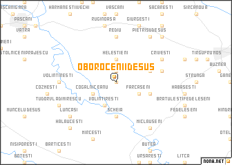 map of Oborocenii de Sus