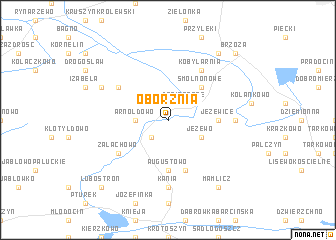 map of Obórznia