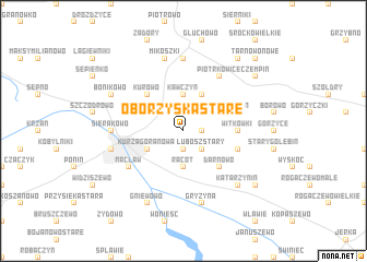 map of Oborzyska Stare