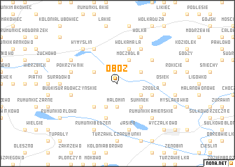 map of Obóz