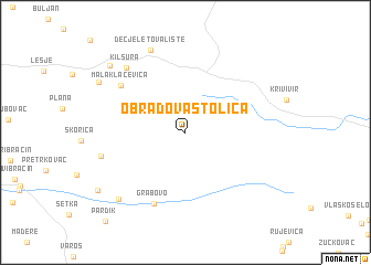 map of Obradova Stolica