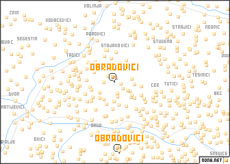 map of Obradovići