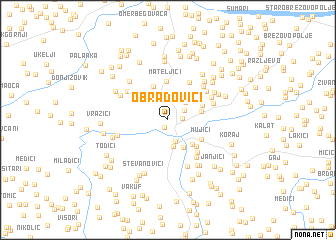 map of Obradovići