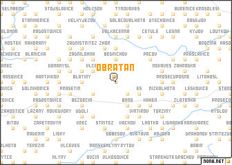 map of Obrataň