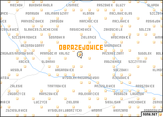 map of Obrażejowice