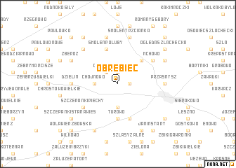 map of Obrębiec