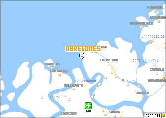 map of Obregones