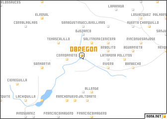 map of Obregón