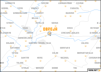 map of Obreja