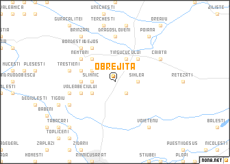 map of Obrejiţa