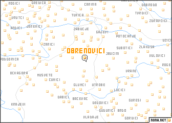 map of Obrenovići