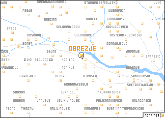 map of Obrežje