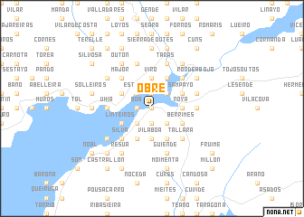map of Obre