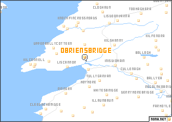 map of OʼBrienʼs Bridge