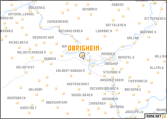 map of Obrigheim