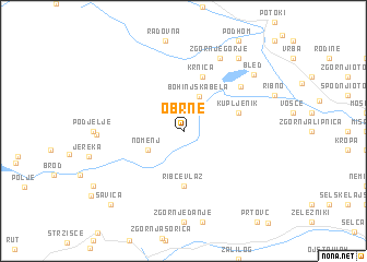 map of Obrne