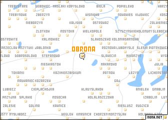 map of Obrona