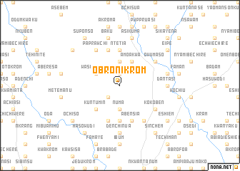 map of Obronikrom