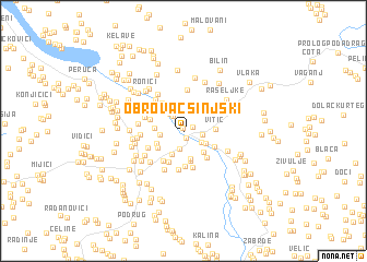 map of Obrovac Sinjski