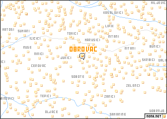 map of Obrovac