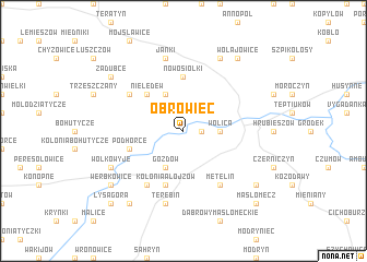 map of Obrowiec