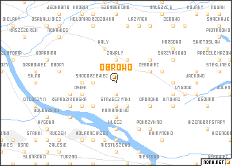 map of Obrowo