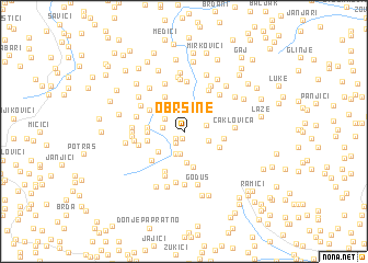 map of Obršine