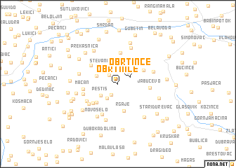 map of Obrtince