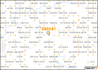 map of Obruby