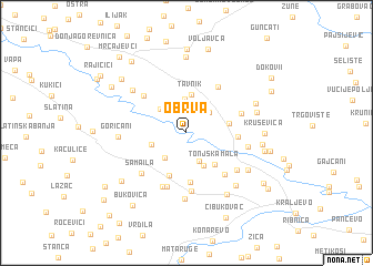 map of Obrva