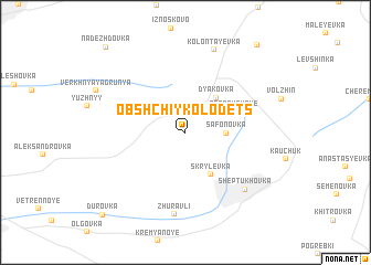 map of Obshchiy Kolodets