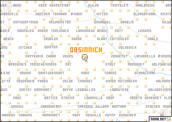 map of Obsinnich