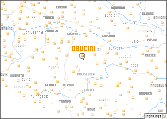 map of Obućini