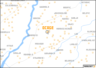 map of Očage